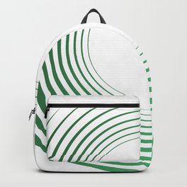 Green Curved Wave Backpack