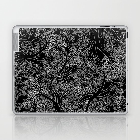 Tree Repeat Black Laptop & iPad Skin