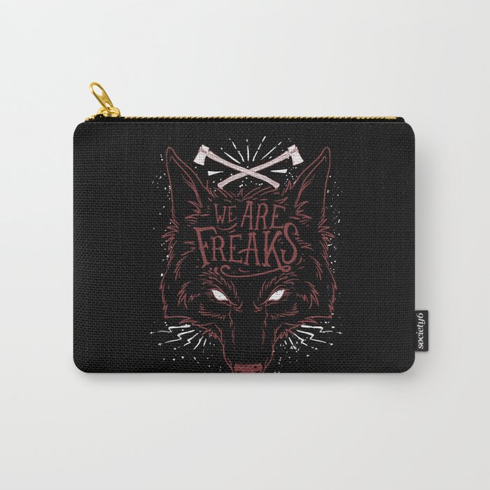 We Are Freaks Cool Wolf Design Carry-All Pouch