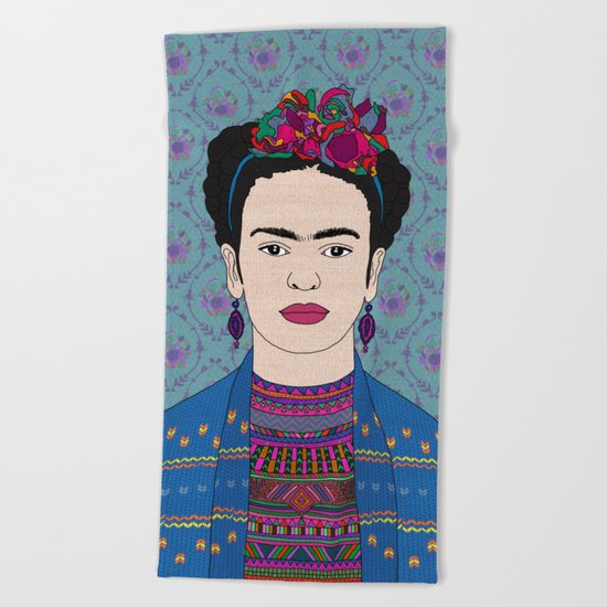 Frida Kahlo Beach Towel