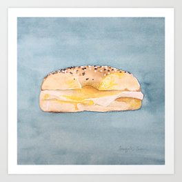 Bagel, Egg & Cheese Art Print