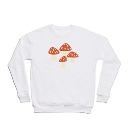 Mushroom Checkerboard Pattern Crewneck Sweatshirt | Fall, Checkerboard, Cute, Cottagecore, Art, Emoji, Painting, Forest, Grid, Mushrooms 