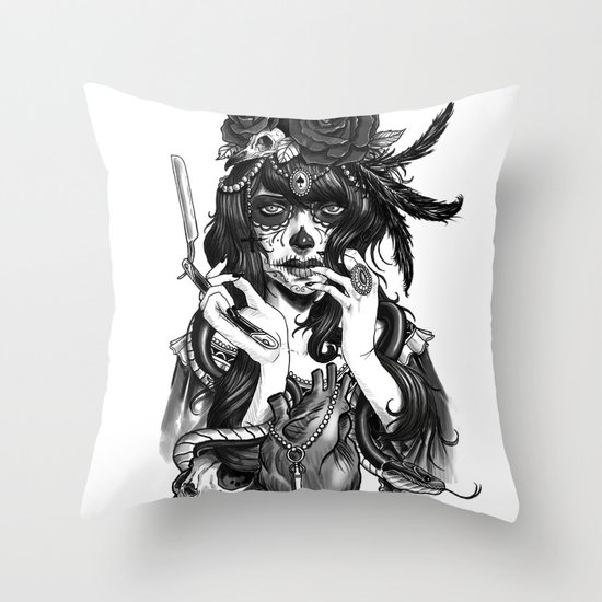 Chicana Throw Pillow