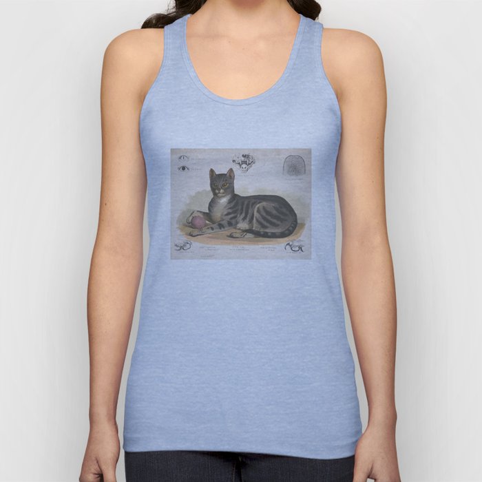 Vintage Illustration of a Domestic Cat (1872) Tank Top