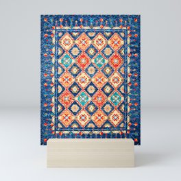 Oriental Traditional Moroccan Handmade Fabric Style Artwork  Mini Art Print