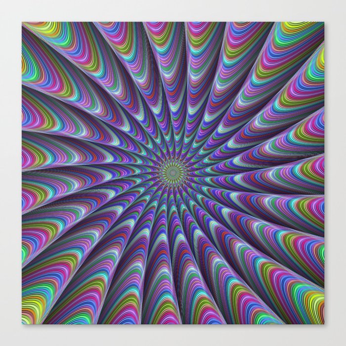 Twisted fractal sun Canvas Print