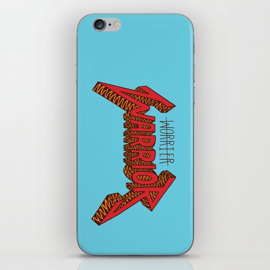 Warrior Not Worrier iPhone & iPod Skin