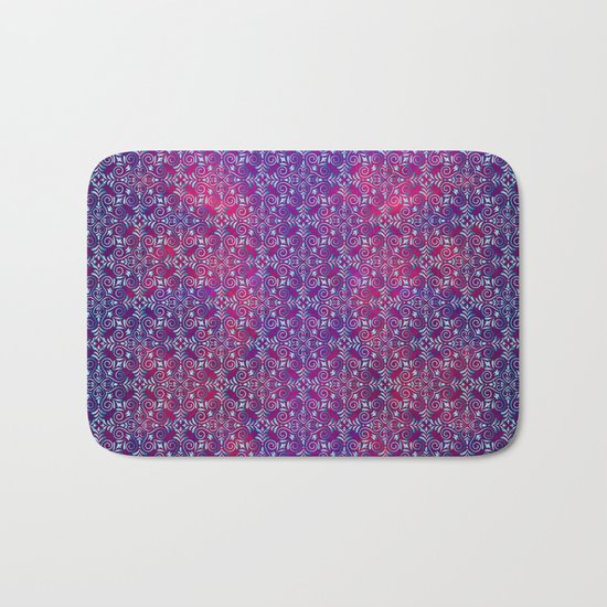 Turkish blue arabesques Bath Mat