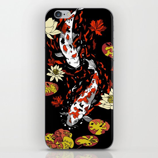 FALLING FISHES iPhone & iPod Skin