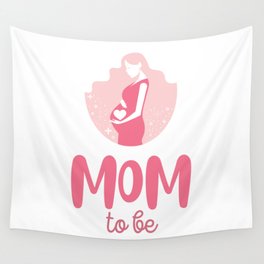 Mom to be - lovely pregnancy illustration Wall Tapestry
