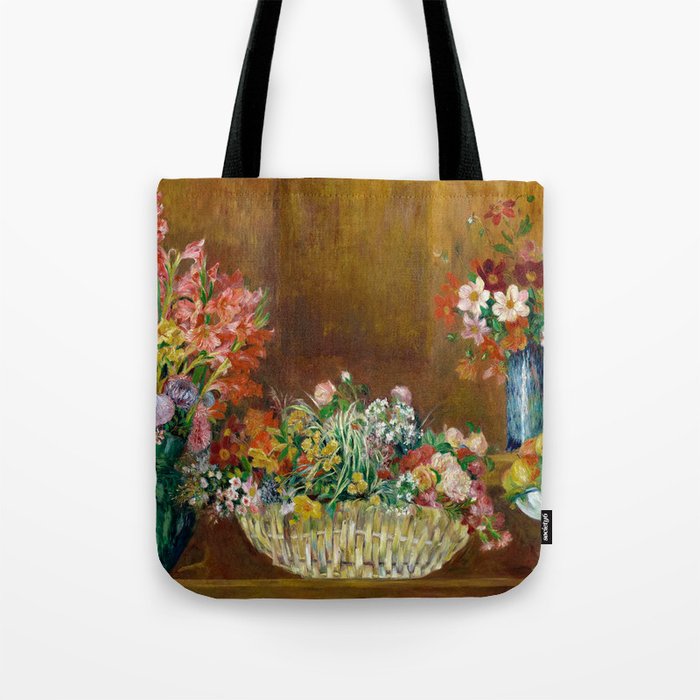 Still Life with Flowers and Fruit by Pierre-Auguste Renoir Tote Bag