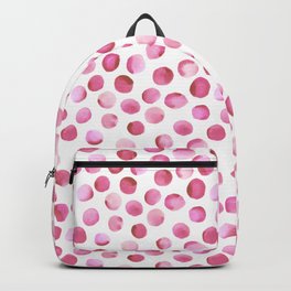 Watercolor Dots // Persian Pink Backpack