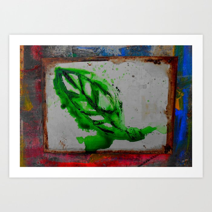 abstract leaf Art Print