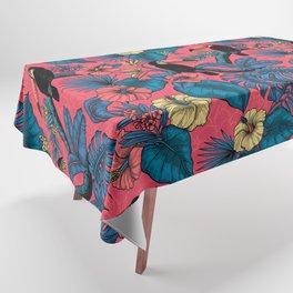 Toucan garden in red and blue Tablecloth