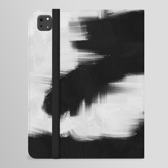 Modern Abstract Black and White No6 iPad Folio Case