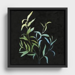 Floral Silhouette #2 Framed Canvas