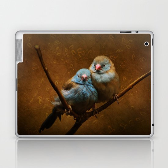 Male and Female Cordon Bleu Canaries Laptop & iPad Skin