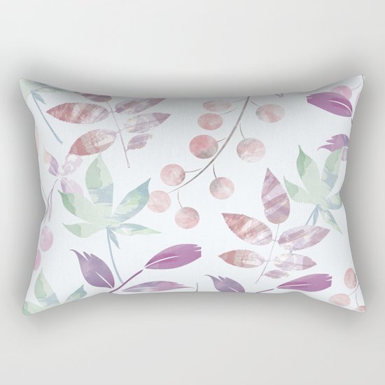 Flower Pattern Rectangular Pillow