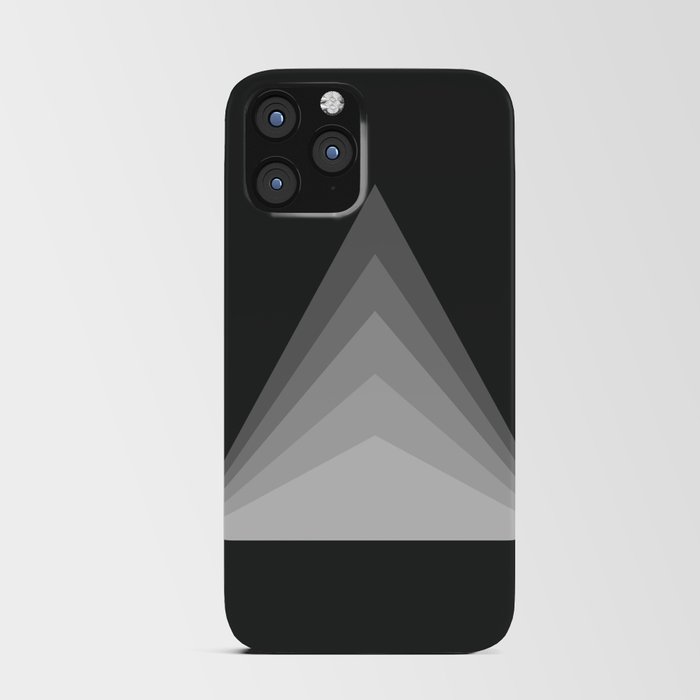 Grey monochrome triangle  iPhone Card Case