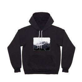 Moody snow capped Mountain Peaks - Nature Photography Hoody