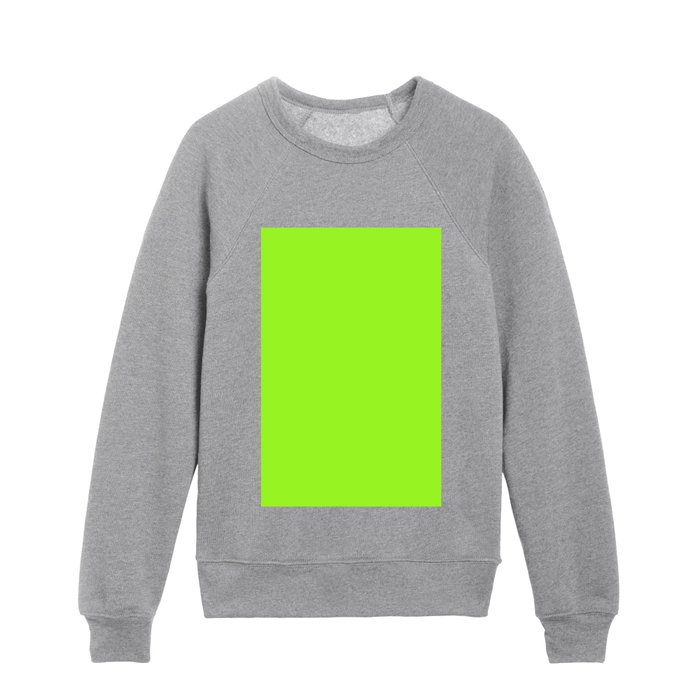 Lime Green Solid Kids Crewneck