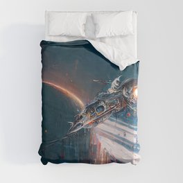 Traveling at the speed of light Duvet Cover