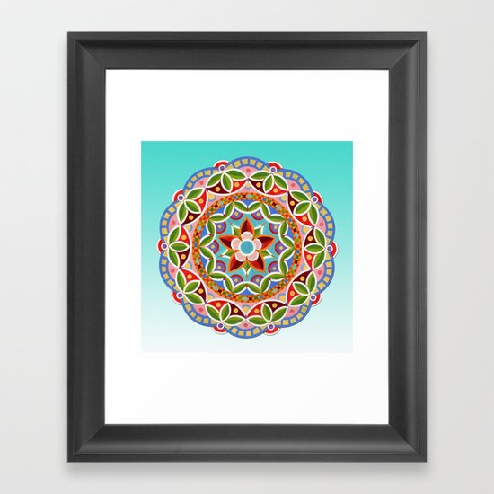 Circus Mandala Framed Art Print