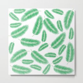 Green Palm Leaves Pattern Metal Print | Nurserydecor, Leaf, Tropics, Graphicdesign, Tropicaltheme, Green, Easter, Leafpattern, Summer, Summertheme 