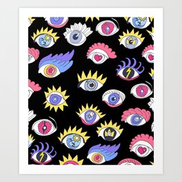 New Wave Punk Dark eye, art by Miguel Matos Official  Art Print