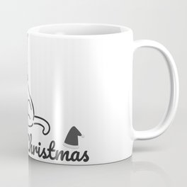 Quarantined Christmas - Cute Dog - Black line Coffee Mug