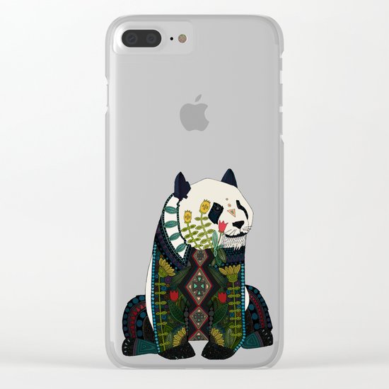 panda ochre Clear iPhone Case
