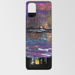 Purple Cityscape  Android Card Case