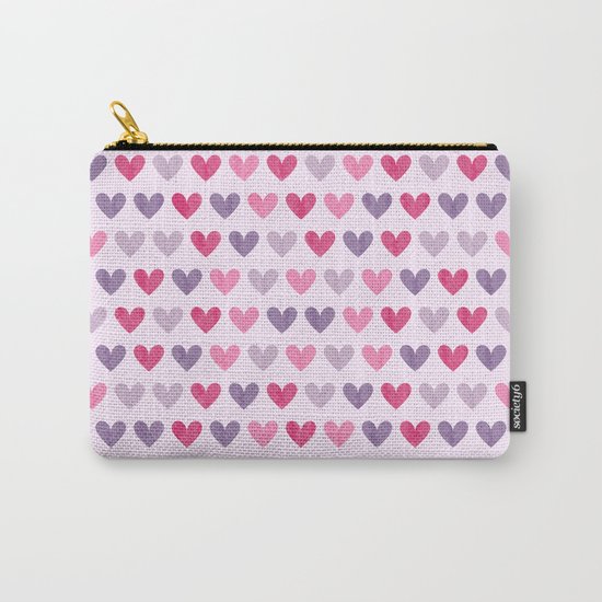 Colorful hearts V Carry-All Pouch