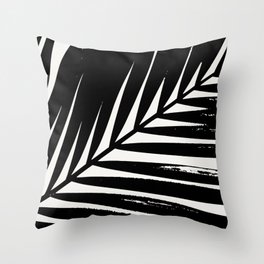 Palm Leaf Silhouette Throw Pillow