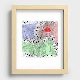 Providence, USA - City Map Collage Recessed Framed Print