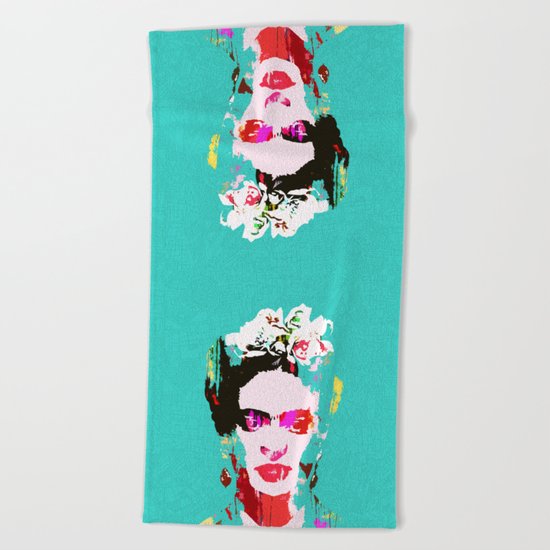Frida Kahlo Beach Towel