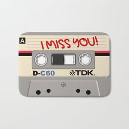 Vintage Audio Tape - TDK - I Miss You! Bath Mat