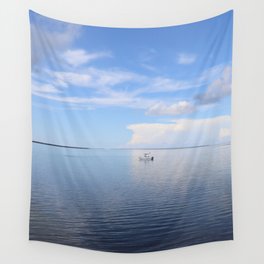 Lone Boat Wall Tapestry