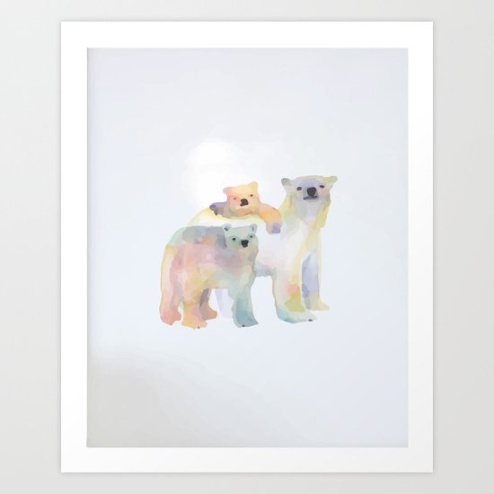 Polar bears Art Print