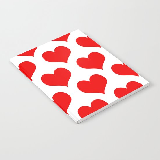 Holidaze Love Hearts Red Notebook