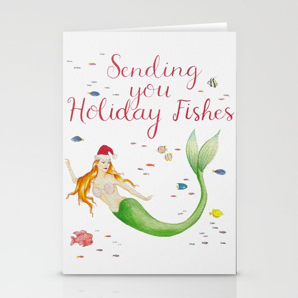 Sending you Holiday Fishes Stationery Cards