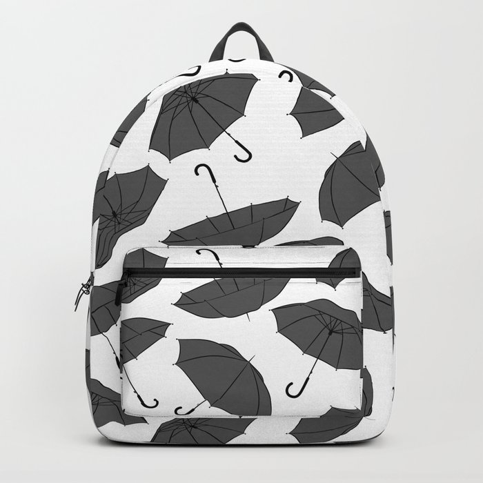 Dark Grey Umbrella pattern Backpack