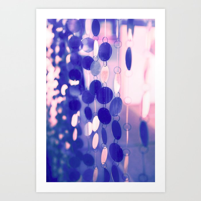 GLAM CIRCLES #Soft Pink/Blue #1 Art Print