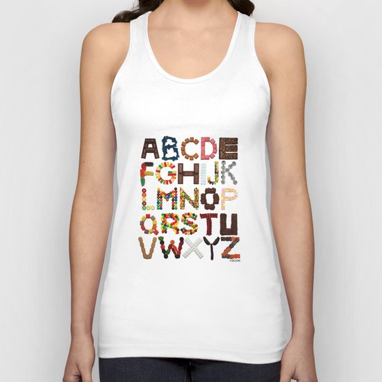 Candy Alphabet Unisex Tank Top