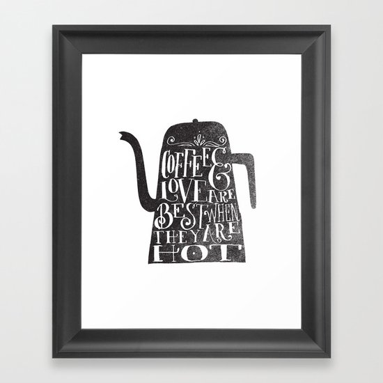 COFFEE & LOVE Framed Art Print