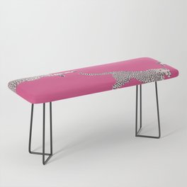 Leaping Cheetahs  Magenta Bench