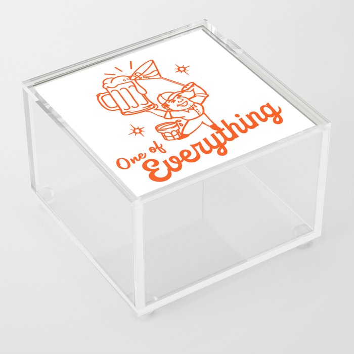 One Of Everything: Funny Alcohol Line Art Acrylic Box