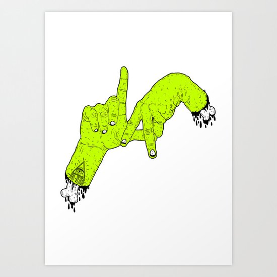 Zombie L.A Art Print