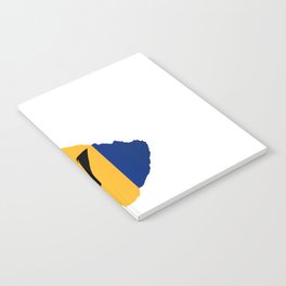 Barbados Islands In Silhouette With Flag Notebook