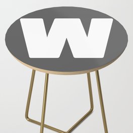 W (White & Grey Letter) Side Table